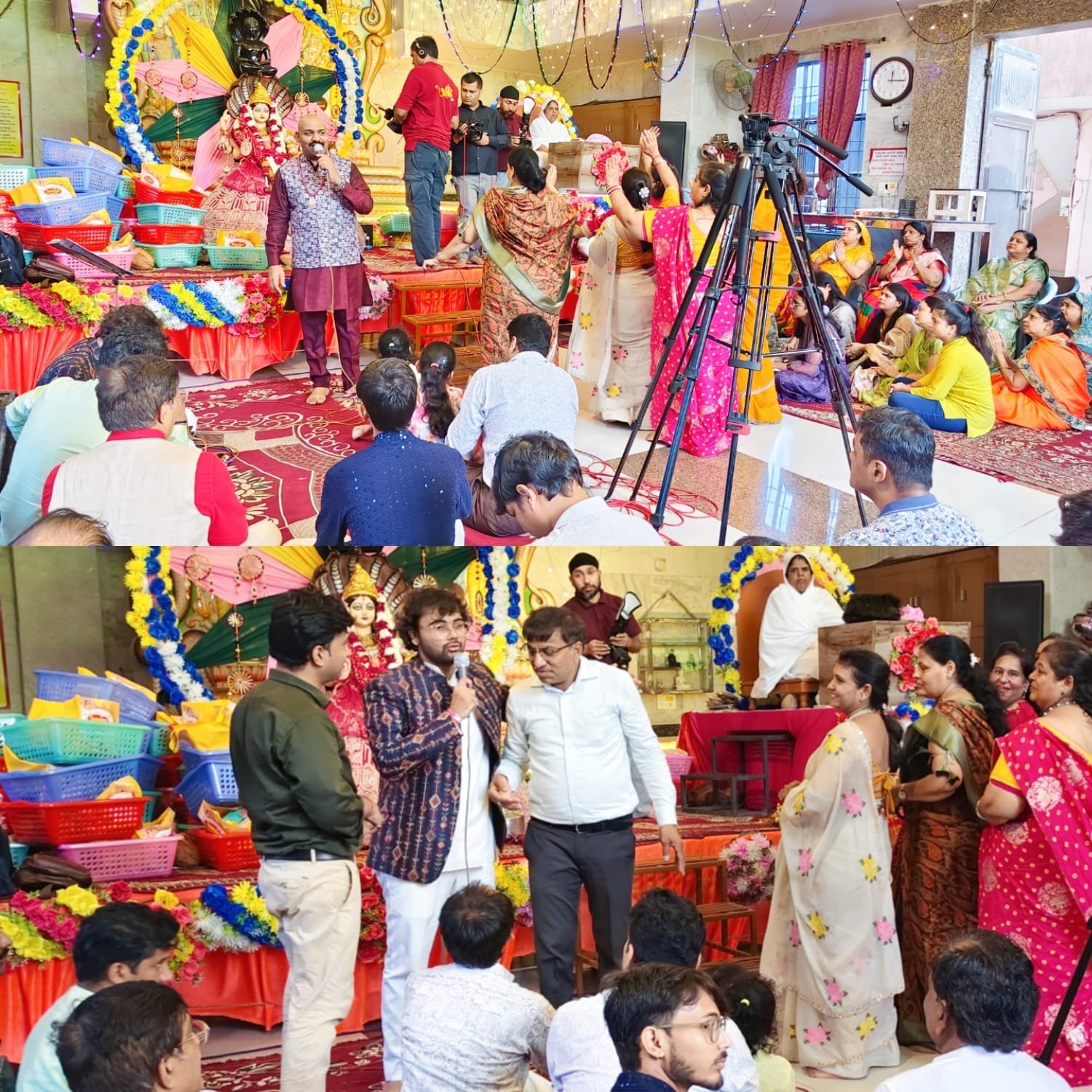खेकड़ा में सरस्वती माताजी के चातुर्मास कलश स्थापना समारोह